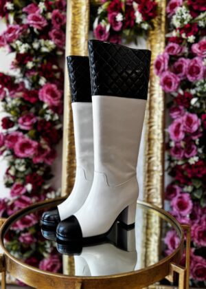 BOTA CANO ALTO BRANCA E PRETA