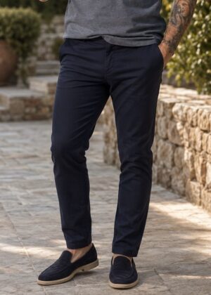 CALÇA HOMEM SLIM AZUL MARINHO