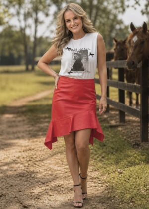 T-SHIRT ESTAMPADO LAÇOS