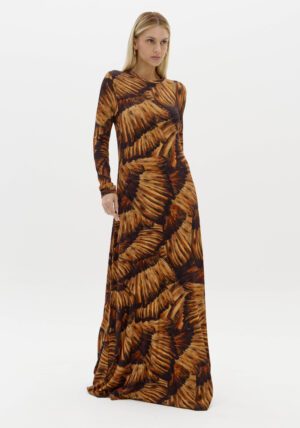 VESTIDO COMPRIDO DE MANGA LONGA