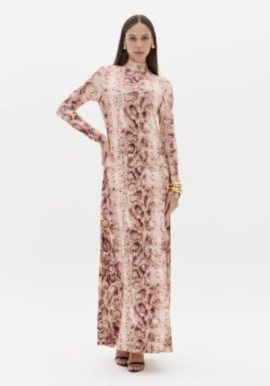 VESTIDO COMPRIDO DE MANGA LONGA