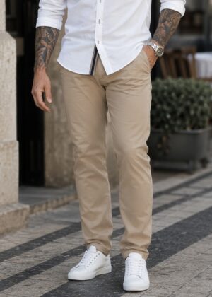 CALÇA SARJA BEGE