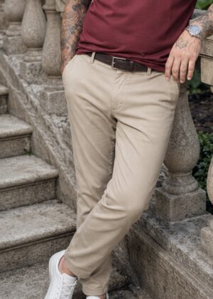 CALÇA CHINO BEGE