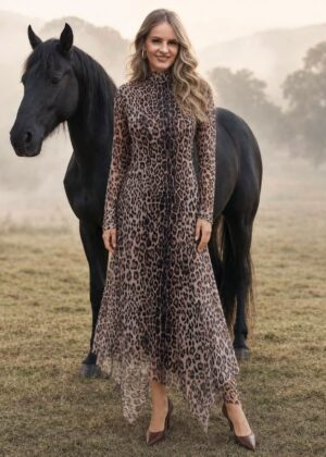 VESTIDO ASSIMÉTRICO MANGA LONGA