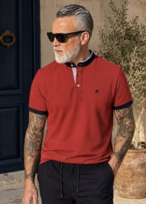 POLO VERMELHO GOLA PADRE