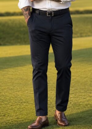 CALÇA SARJA AZUL MARINHO